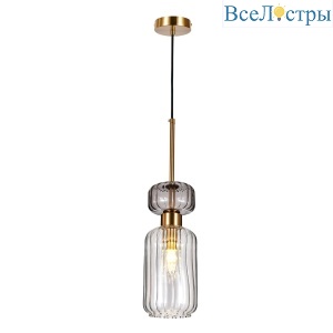 Подвесной светильник Escada Gloss 1141/1S Antique copper/Smoke/Clear