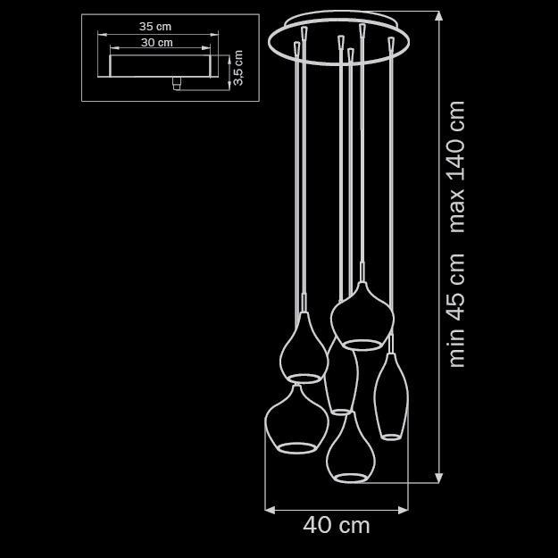 подвесная люстра lightstar pentola 803067