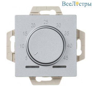 Термостат электрон. теплого пола с датчиком, 10A, механизм Systeme Electric AtlasDesign Алюминий ATN000335