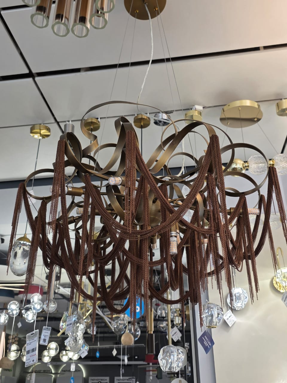 подвесная люстра odeon light chainy 5066/12