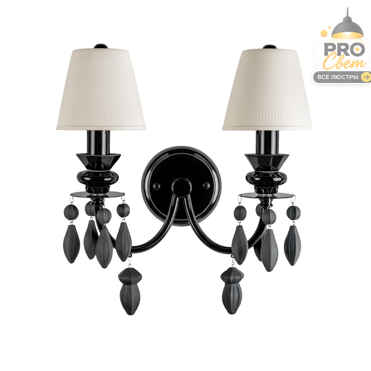 бра loft it grace 10203/2w black