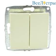 Выключатель Mono Electric Despina/ Larissa двухклавишный крем 500-001725-102
