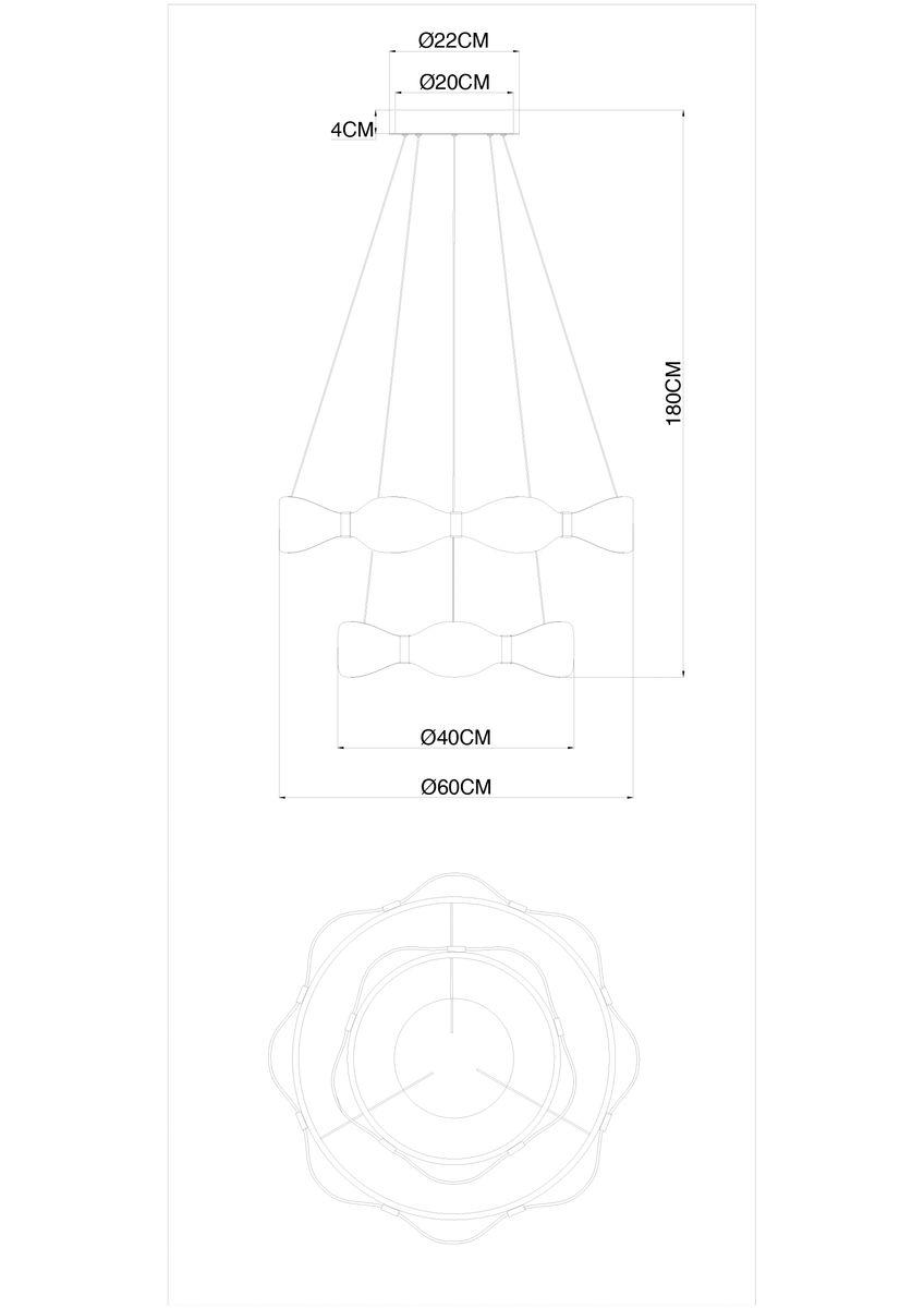 подвесной светодиодный светильник arte lamp grace a1868sp-2pb