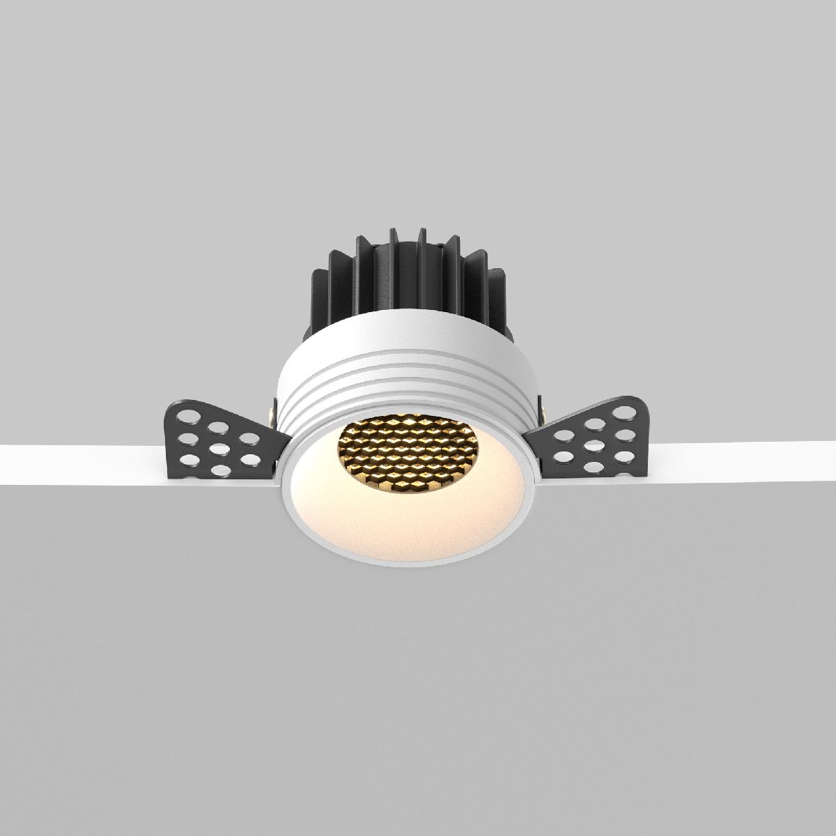 встраиваемый светильник maytoni round dl058-7w2.7k-trs-w