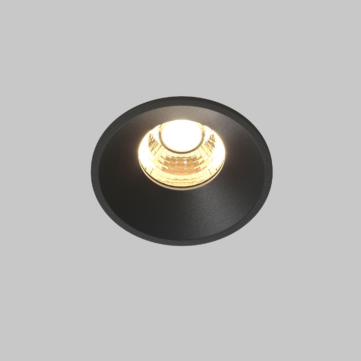 встраиваемый светильник maytoni round dl058-7w2.7k-b