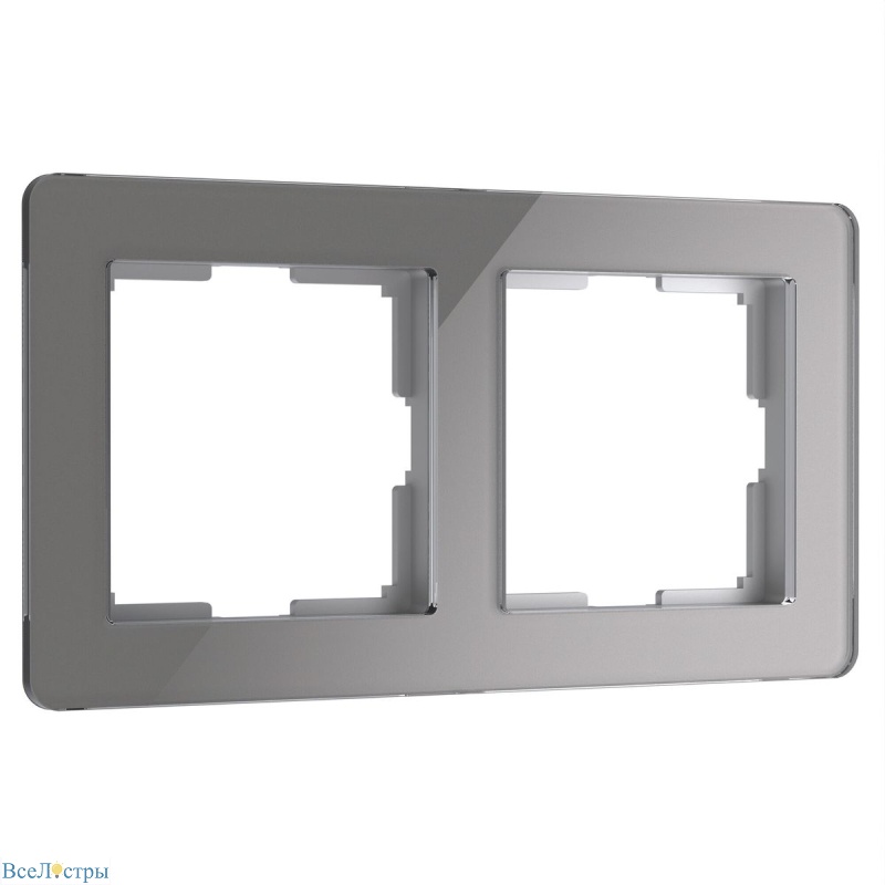 рамка на 2 поста werkel acrylic графит 4690389184864 w0022704