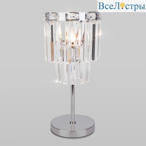 Настольная лампа Eurosvet Elegante 01136/1 хром/прозрачный хрусталь Strotskis a060647