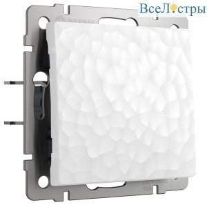 Выключатель Werkel Hammer одноклавишный проходной белый W1212001 4690389162039