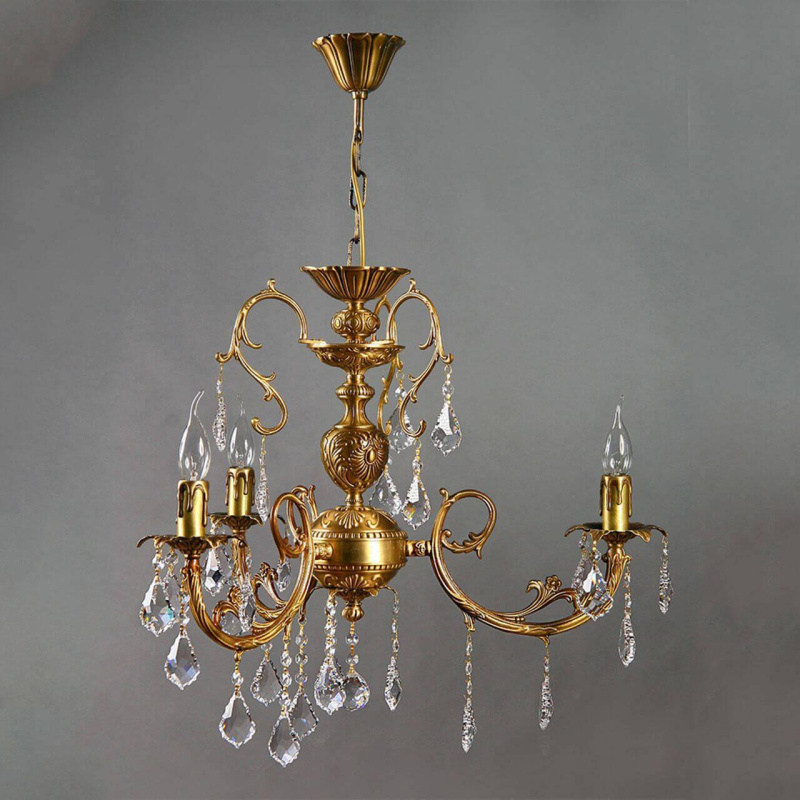 подвесная люстра ambiente alicante 8888/3 ab leaf crystal