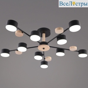 Люстра на штанге Reluce 03758-0.3-10 BK+WOOD GX53