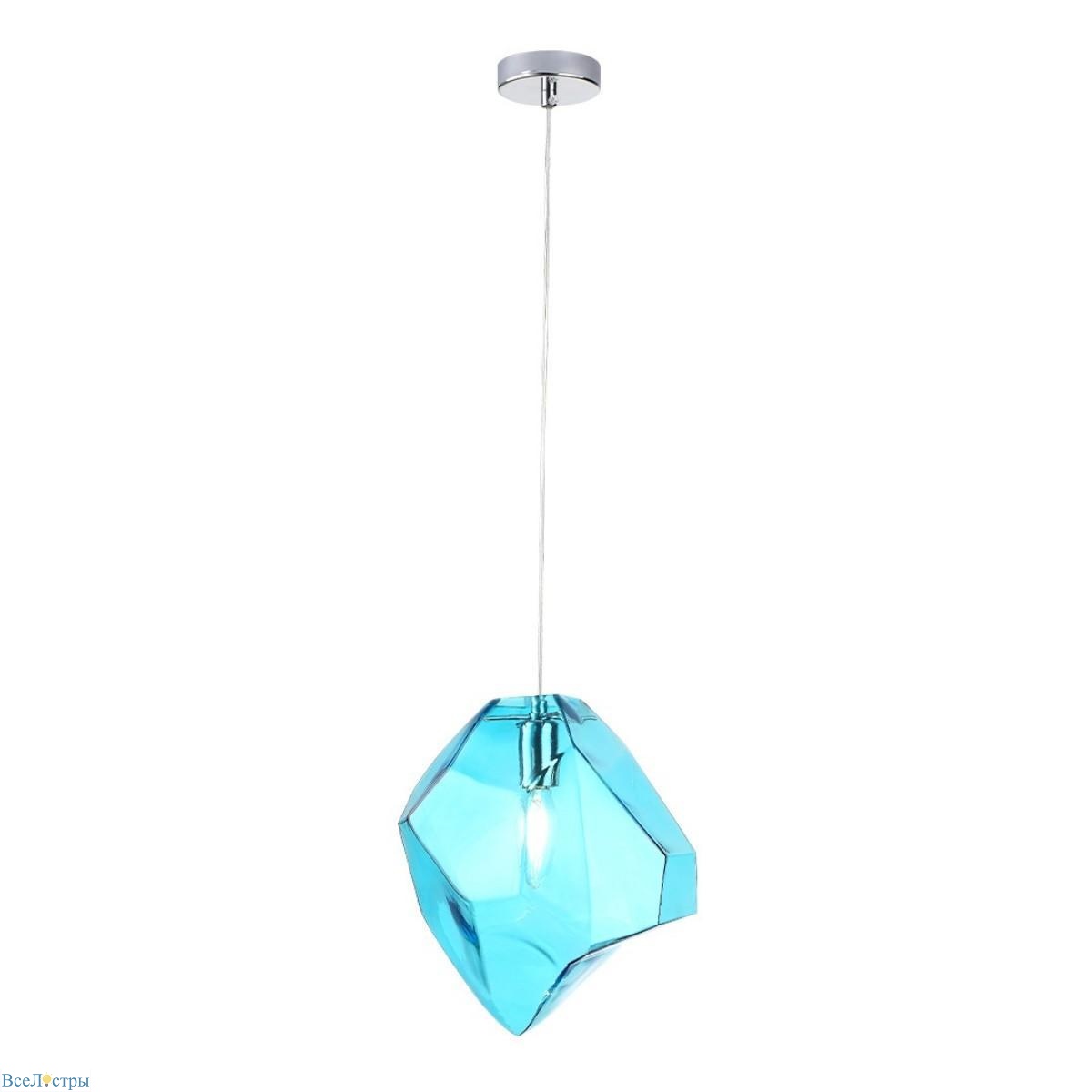 подвесной светильник crystal lux nuestro sp1 chrome/blue
