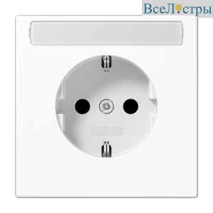 Розетка 2K+З c полем для надписи Jung LS1520NAWW