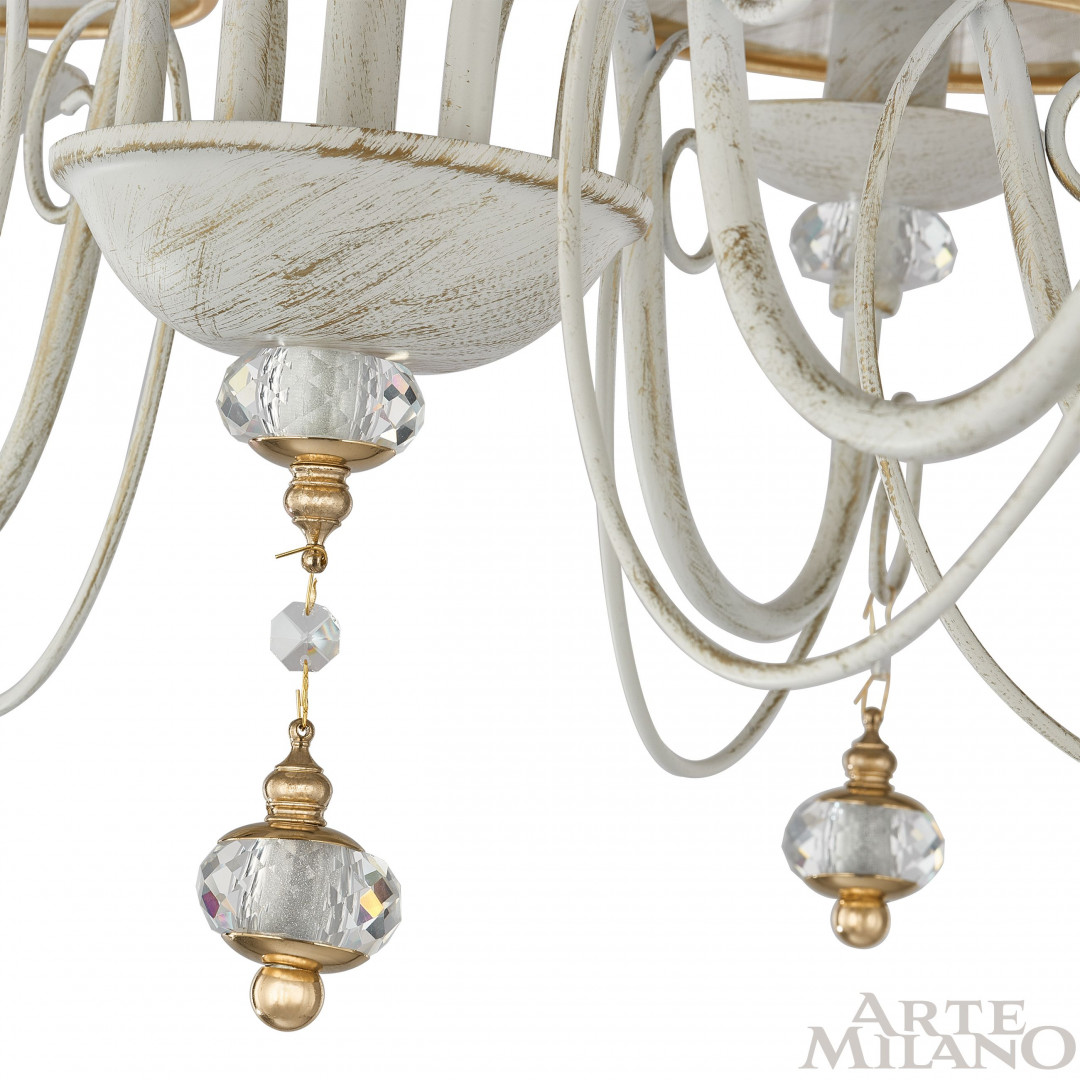 подвесная люстра arte milano 347620/6 wt+g