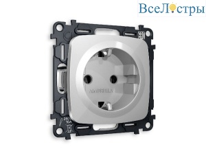 Комплект механизма розетки с/з на винтовых зажимах Ambrella Volt Omega MO406010