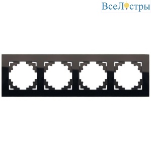 Рамка 4-постовая Stekker Катрин черный GFR00-7004-05 39521