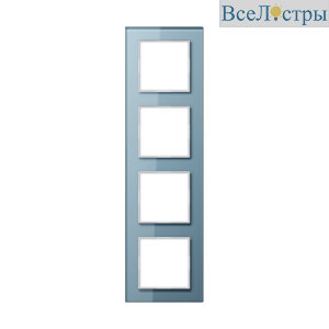 Рамка четырехместная Jung AC584GLBLGR