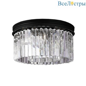 Потолочная люстра Delight Collection 1920s Odeon KR0387C-6B/P black/clear