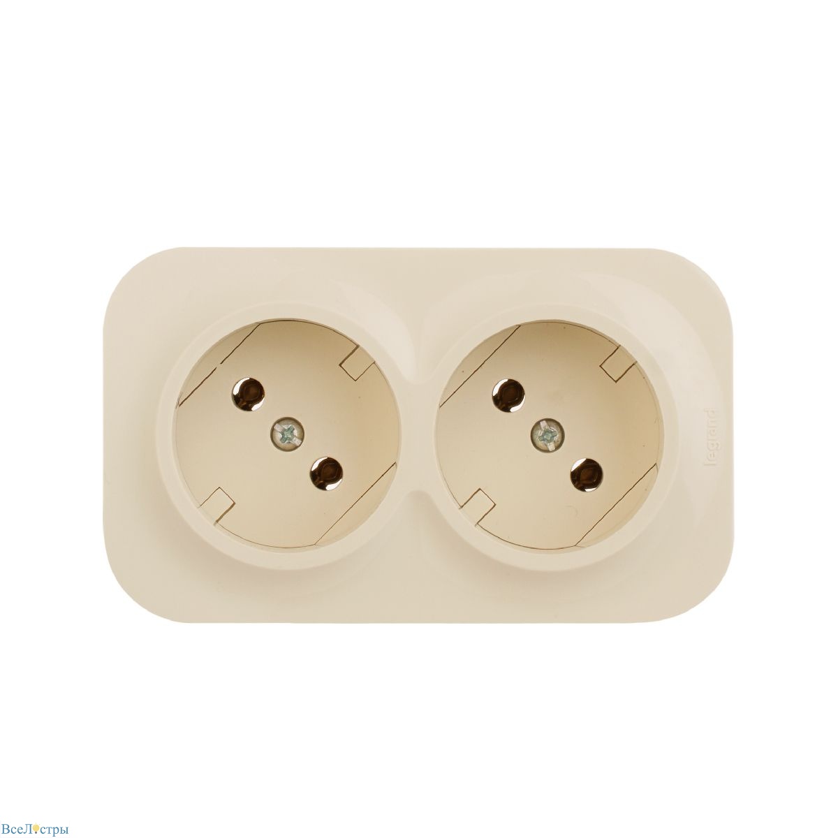 розеточный блок двойной б/з legrand quteo 782261