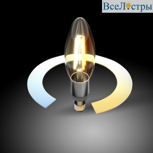 Лампа светодиодная филаментная диммируемая Elektrostandard E14 5W 3300/4200/6500K прозрачная BLE1437 a055921