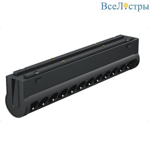 Трековый магнитный светильник Arlight MAG-VIBE-LASER-TURN-L209-12W Warm3000 (BK, 24 deg, 48V) 044427