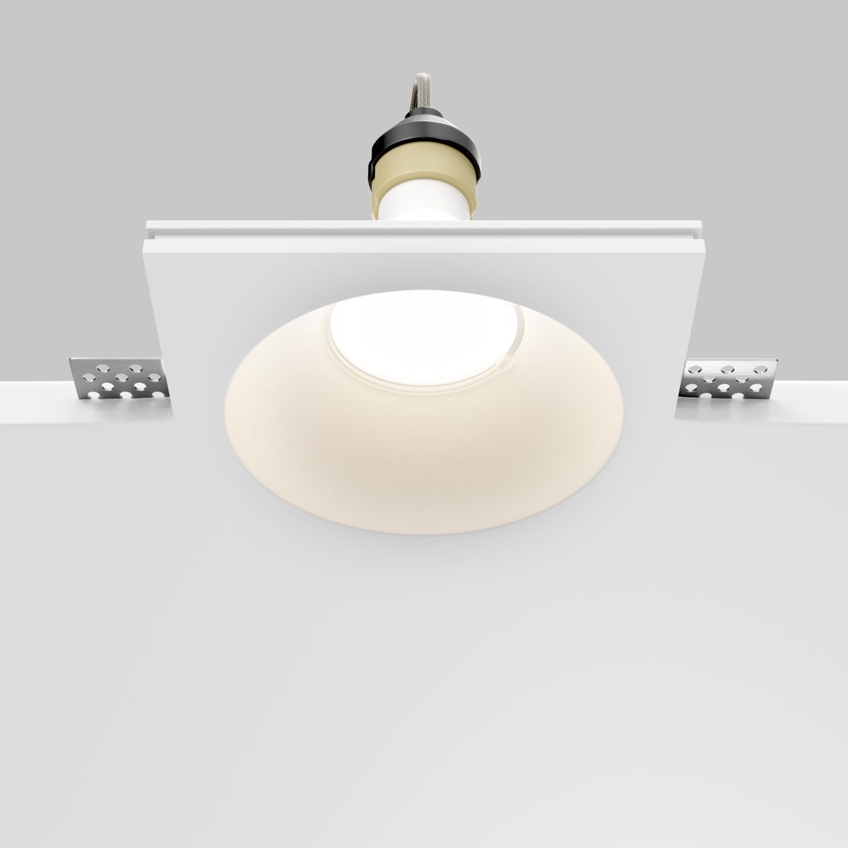 встраиваемый светильник maytoni technical gyps modern dl129-gu10-01-w