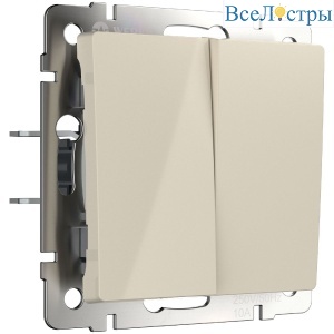 Выключатель двухклавишный с самовозвратом Werkel 4690389192326 W1122403 a062573