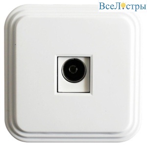 Розетка телевизионная TV Stekker Брест белый PST00-20-20 39705