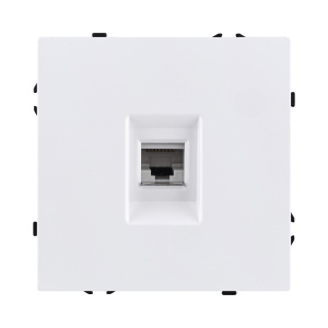 Розетка Ethernet RJ45 Cat.6, белый матовый Kollinger Eclipse EC-017WH