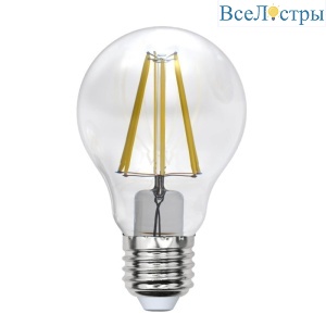 Лампа светодиодная филаментная Uniel E27 7W 3000K прозрачная LED-A60-7W/WW/E27/CL/MB GLM10TR