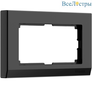 Рамка Werkel Stark для двойной розетки черный W0081808 4690389162107