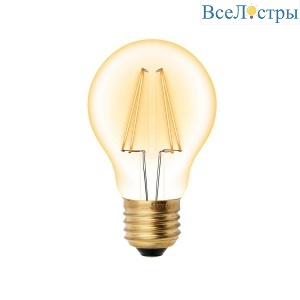 Лампа светодиодная филаментная Uniel E27 6W 2250K прозрачная LED-A60-6W/GOLDEN/E27 GLV21GO UL-00002355