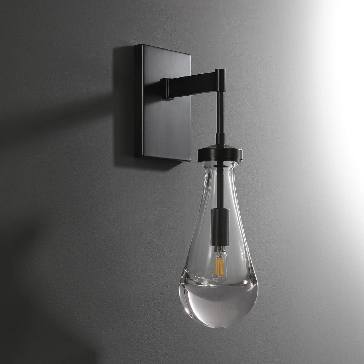 бра delight raindrop mt9093-1w black brushed gold