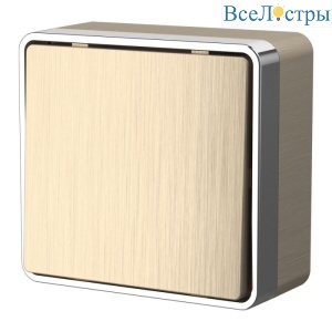 Выключатель одноклавишный Werkel Gallant шампань рифленый W5010010 4690389163753