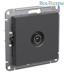 Розетка TV коннектор, механизм Systeme Electric AtlasDesign Базальт ATN001493