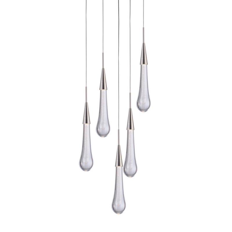 подвесной светильник delight collection pour md2060-5a satin nickel