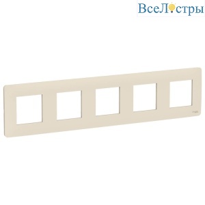 Рамка 5-постовая Schneider Electric Unica New NU201044