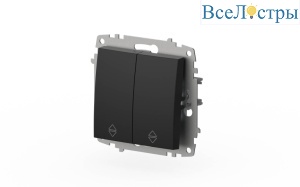 Переключатель двухклавишный ELBI Zena Vega 609-014800-211