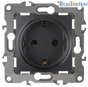 Розетка 2P+E Schuko со шторками Эра 12-2102-05 Б0014691