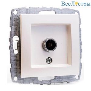 Розетка TV проходная Mono Electric Despina/ Larissa универсальная экран жемчуг 500-002505-137