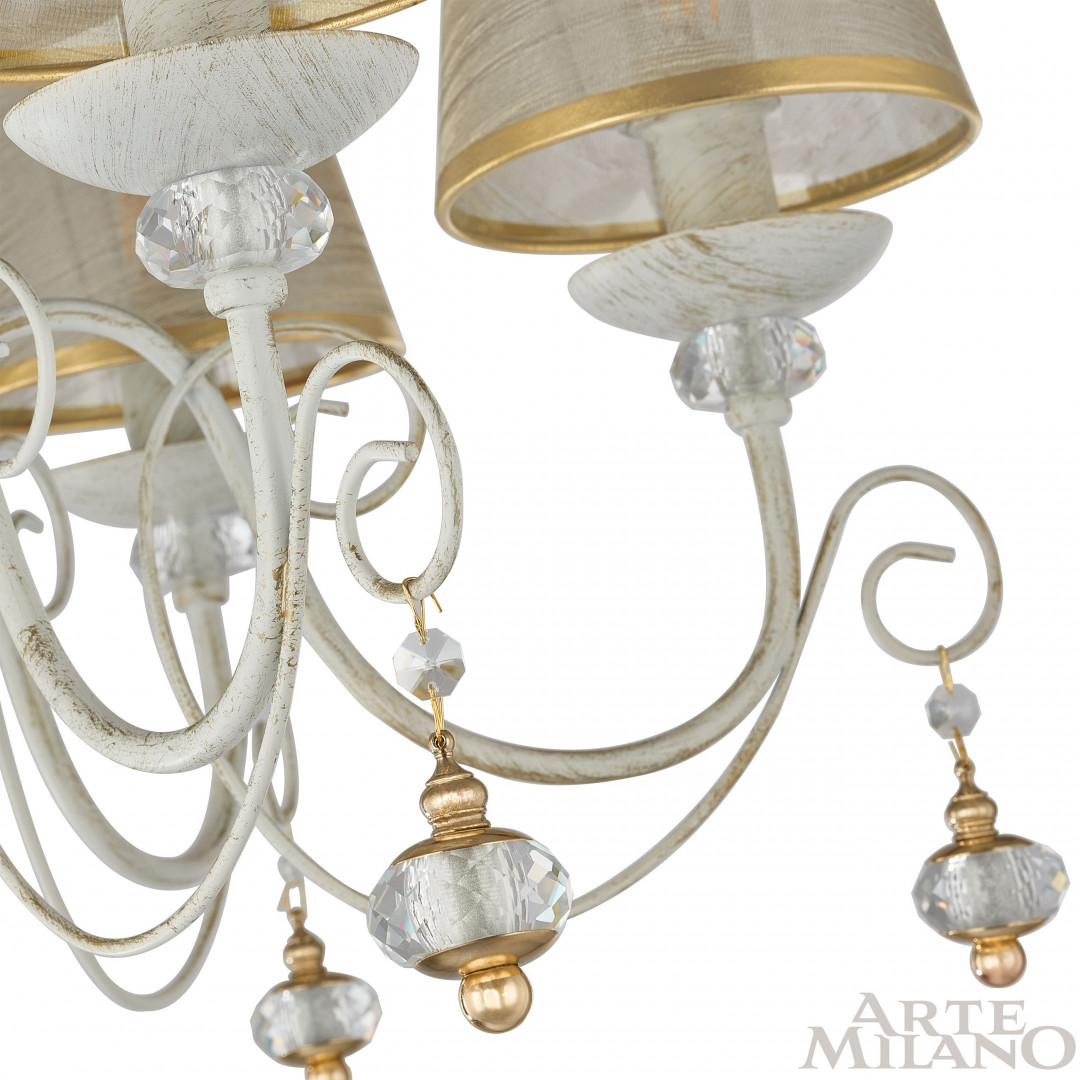 подвесная люстра arte milano 347620/6 wt+g