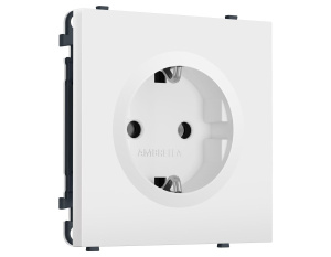 Комплект механизма электрической розетки SIGMA Белый мягкое касание 50Hz 2P+E с/з 16A-250V QUANT PRO Ambrella Volt MS826010 (SP8260, PR141)
