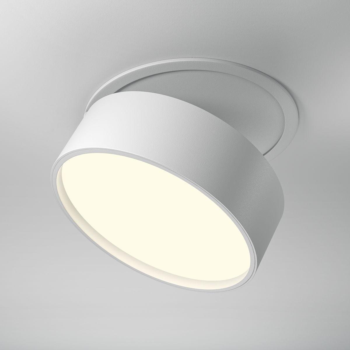 встраиваемый светодиодный спот maytoni technical onda dl024-18w3k-w