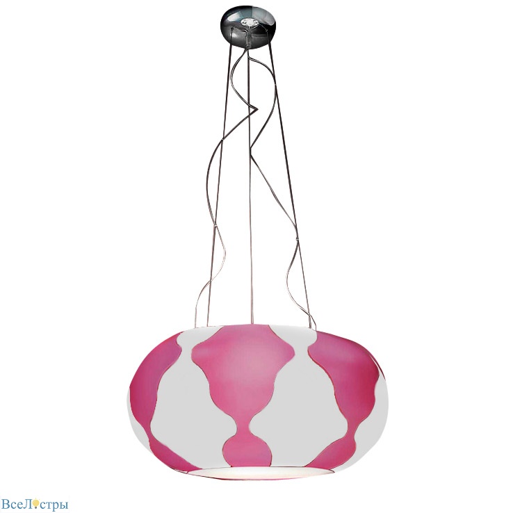 подвесной светильник leucos flan white/fucsia 0103070364605