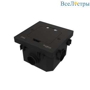 Лючок на 2 модуля IP44 с монтажной коробкой для бетонных полов , тип MDK20 Systeme Elecrtic MultiDesk MDK20202MBC