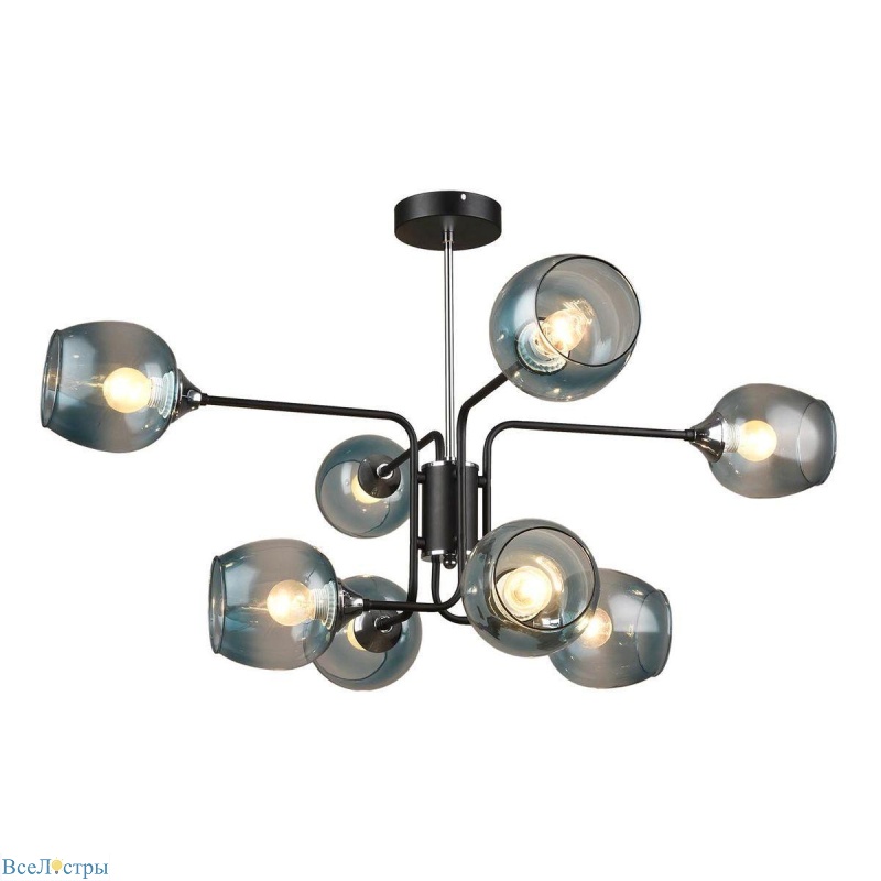 люстра на штанге imex md.3564-8-s bk+ch
