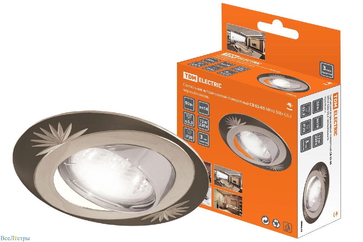 встраиваемый светильник tdm electric св 02-05 sq0359-0015