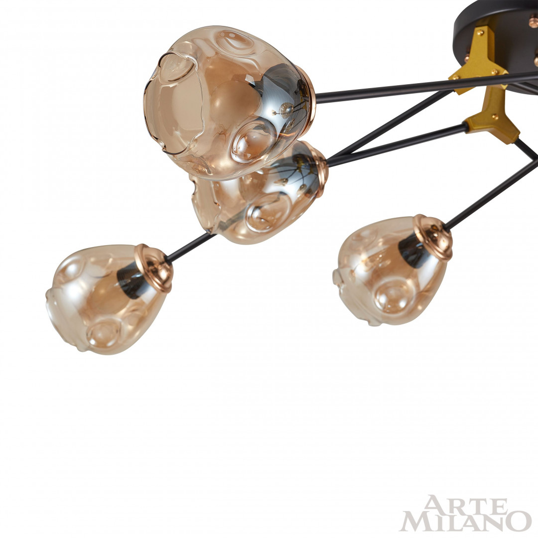 потолочная люстра arte milano amalfi 252588/8 br