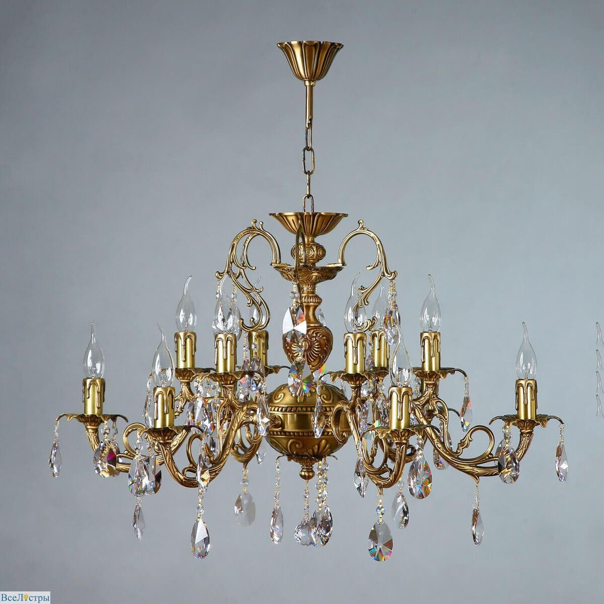 подвесная люстра ambiente alicante 8888/6+6 ab tear drop