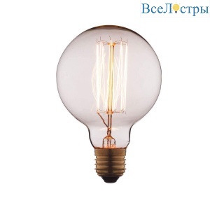 Лампа накаливания LOFT IT Edison Bulb E27 40W прозрачная G9540