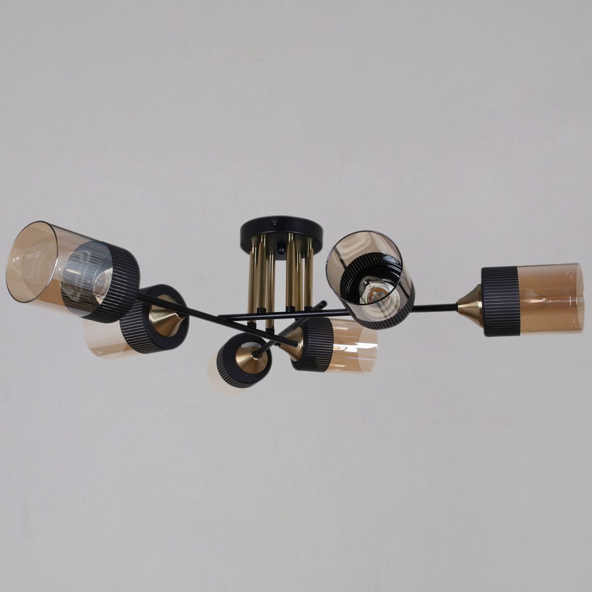 потолочная люстра reluce 48460-0.3-06 bk+copper
